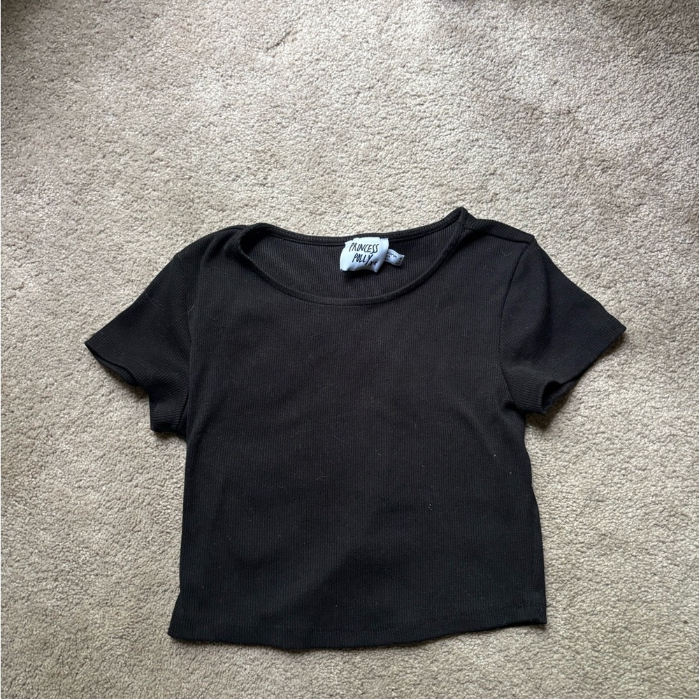Black Short Sleeve Top